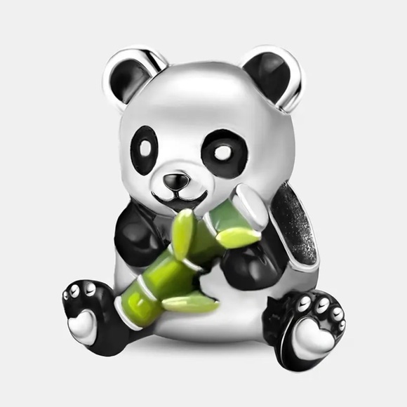 Panda Charm Holding Green Bamboo - Picture 10 of 11